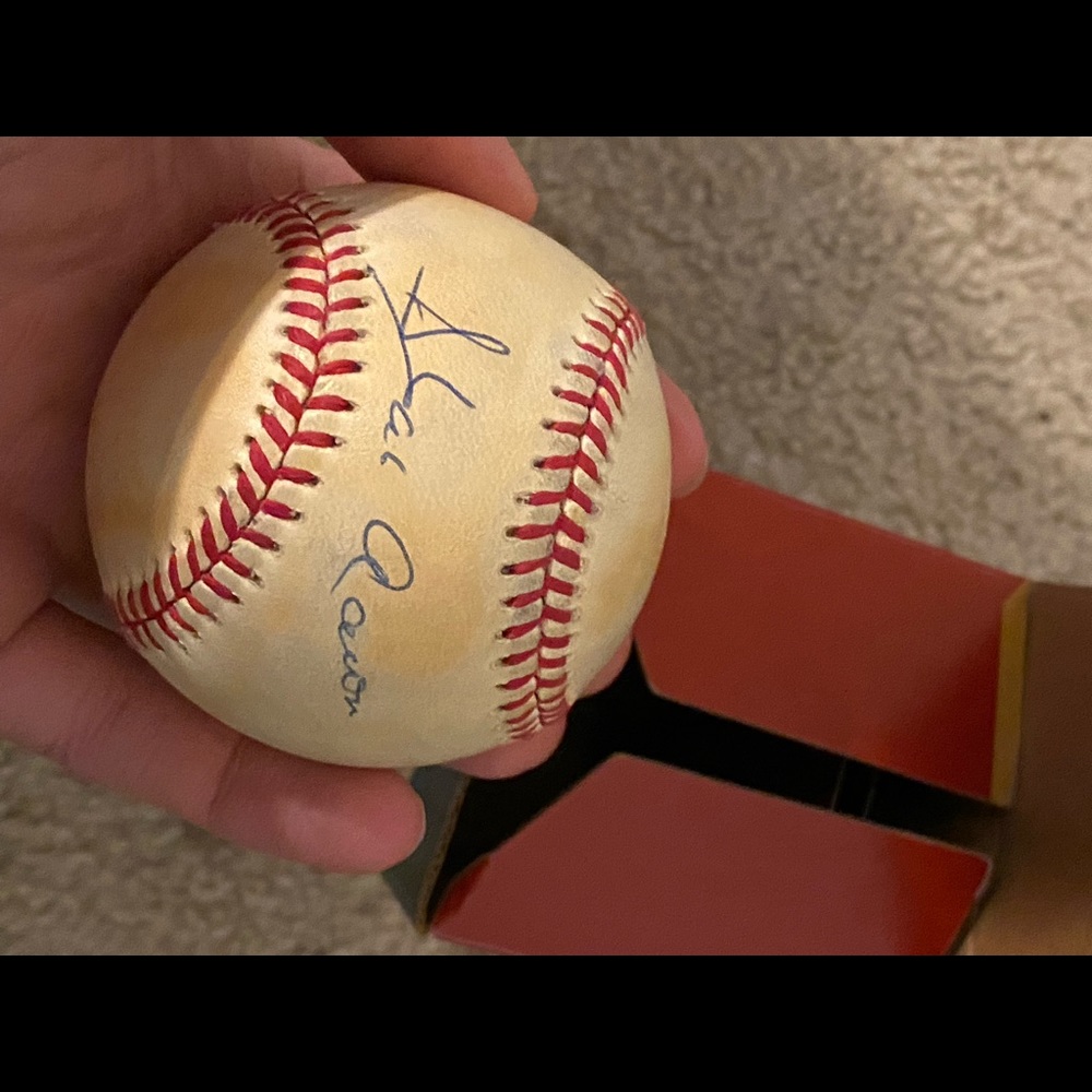 Hank Aaron signed baseball